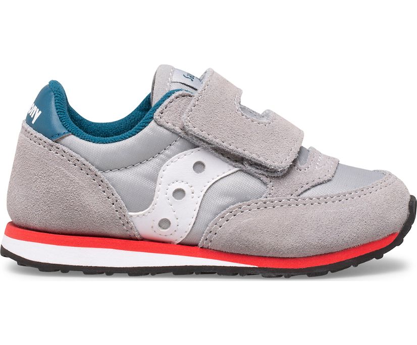 Tenis Saucony Baby Jazz Hook & Loop Niños Grises Azules Rojos | México 702MQZA